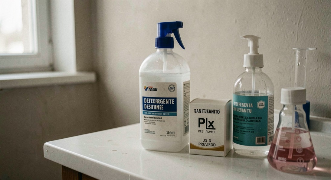 Diferencia real entre detergente desinfectante y sanitizante: representative view of pH del producto beside uso previsto