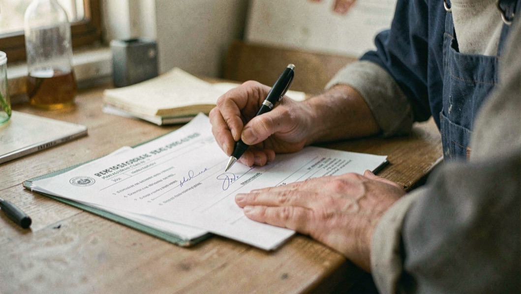 Control documentado de firma responsable durante el servicio de limpieza